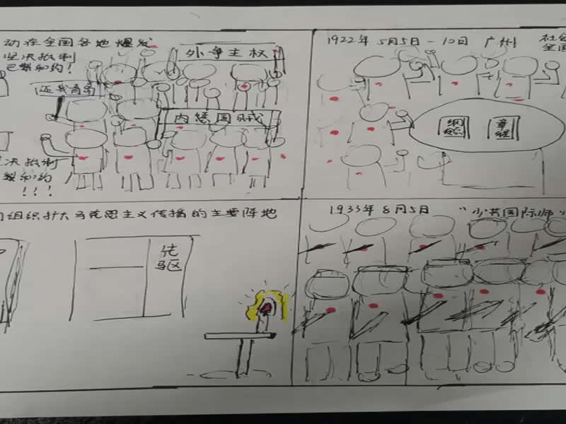 best365体育官网登录入口庆祝中国共产主义青年团建团100周年系列篇章之青春心向党·建功新时代四格漫画活动