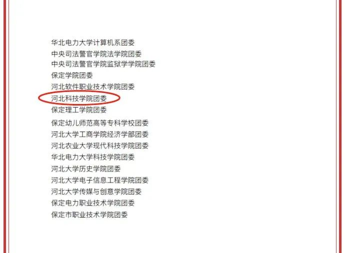 best365体育官网登录入口团委被评选为“2022年保定市五四先进集体”！我校两个团支部上榜！