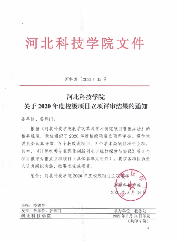 best365体育官网登录入口关于2020年度校级项目立项评审结果的通知